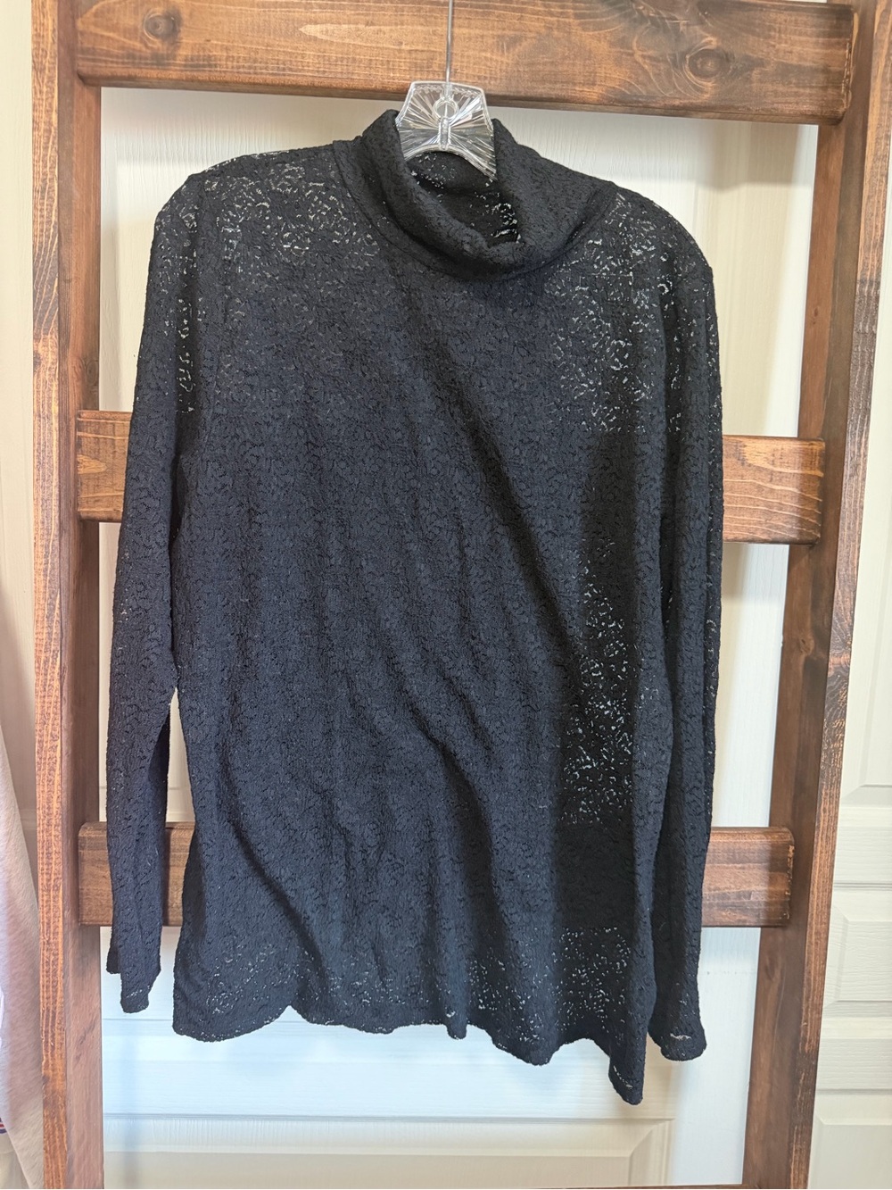 Motherhood Black Lace Turtleneck Sweater